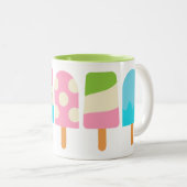 Polka Dot Popsicles Personalisierte Mug Zweifarbige Tasse (VorderseiteRechts)