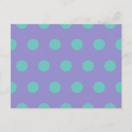 Polka Dot Postcard (Lavender & Aqua) Feiertagspostkarte