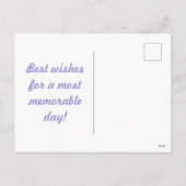 Polka Dot Postcard (Lavender & Aqua) Feiertagspostkarte (Rückseite)