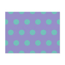Polka Dot Postcard (Lavender & Aqua)