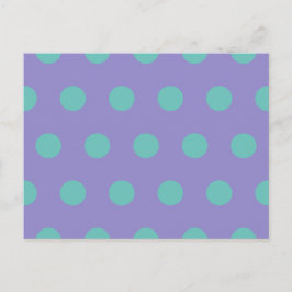 Polka Dot Postcard (Lavender & Aqua) Feiertagspostkarte