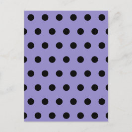 Polka Dot Postcard (Lavender & Black) Postkarte