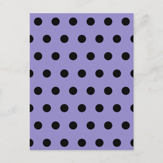 Polka Dot Postcard (Lavender & Black) Postkarte (Vorderseite)