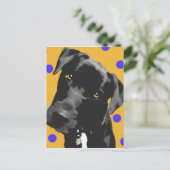 Polka Dot Postkarte (Stehend Vorderseite)