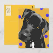 Polka Dot Postkarte (Vorne/Hinten)