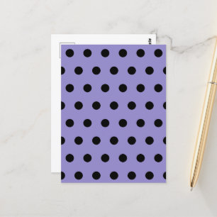 Polka Dot Postkarte (Lavendel & Schwarz)
