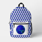 Polka Dot Precision: Der Blue Ray Bowl Bedruckter Rucksack (Vorderseite)