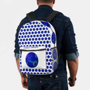 Polka Dot Precision: Der Blue Ray Bowl Bedruckter Rucksack
