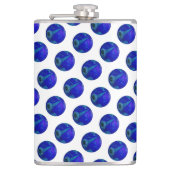 Polka Dot Precision: Der Blue Ray Bowl Flachmann (Vorderseite)