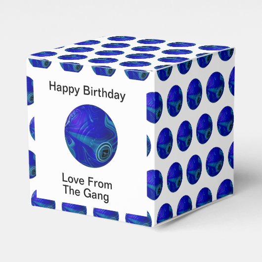 Polka Dot Precision: Der Blue Ray Bowl Geschenkschachtel (Vorderseite)