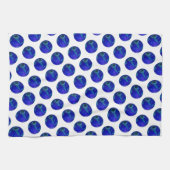 Polka Dot Precision: Der Blue Ray Bowl Geschirrtuch (Horizontal)