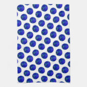 Polka Dot Precision: Der Blue Ray Bowl Geschirrtuch (Vertikal)
