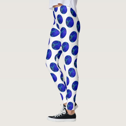 Polka Dot Precision: Der Blue Ray Bowl Leggings (Links)