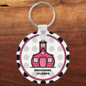 Polka Dot Preschool Teacher Schlüsselanhänger (Vorderseite)