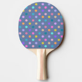 Polka dot print blue ping pong paddel tischtennis schläger (Rückseite)