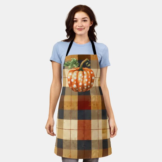 Polka dot pumpende karierte Schürze (Getragen)