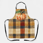Polka dot pumpende karierte Schürze (Vorderseite)