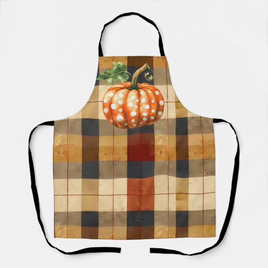 Polka dot pumpende karierte Schürze (Vorderseite)