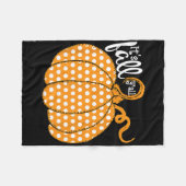 Polka Dot Pumpkin glücklicher Fall - sein Fall Yal Fleecedecke (Vorderseite (Horizontal))