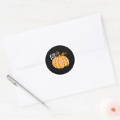 Polka Dot Pumpkin glücklicher Fall - sein Fall Yal Runder Aufkleber (Umschlag)