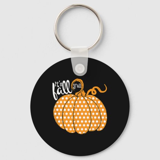 Polka Dot Pumpkin glücklicher Fall - sein Fall Yal Schlüsselanhänger (Vorderseite)
