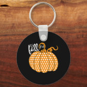 Polka Dot Pumpkin glücklicher Fall - sein Fall Yal Schlüsselanhänger (Vorderseite)