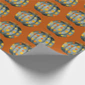 Polka Dot Pumpkin Muster Wrapping Paper Geschenkpapier (Ecke)