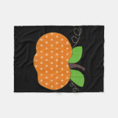 Polka Dot Pumpkin Niedlich Graphic Fall T-Shirt Fleecedecke (Vorderseite (Horizontal))