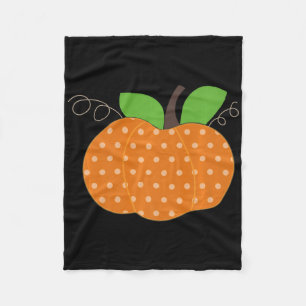 Polka Dot Pumpkin Niedlich Graphic Fall T-Shirt Fleecedecke