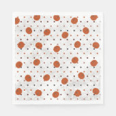 Polka Dot Pumpkin Paper Napkin Serviette (Vorderseite)