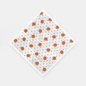 Polka Dot Pumpkin Paper Napkin Serviette (Ecke)