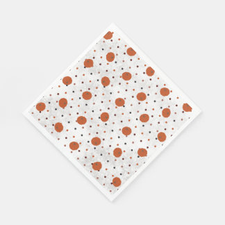 Polka Dot Pumpkin Paper Napkin Serviette