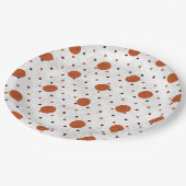 Polka Dot Pumpkin Papierplatte Pappteller (Schrägansicht)