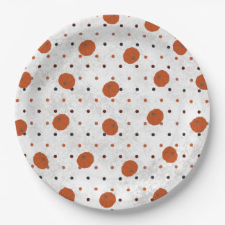 Polka Dot Pumpkin Papierplatte Pappteller