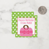 Polka Dot Purpose Personalisierte Geschenkkarten Mitteilungskarte (Vorderseite/Rückseite Beispiel)