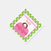 Polka Dot Purse Personalisiertes Party Napkins Serviette (Ecke)