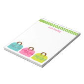 Polka Dot Purses Personalisiert Notepad Notizblock (Rotiert)