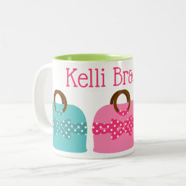 Polka Dot Purses personalisierte Mug Zweifarbige Tasse