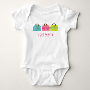Polka Dot Purses Personalisierter Bodysuit oder T Baby Strampler
