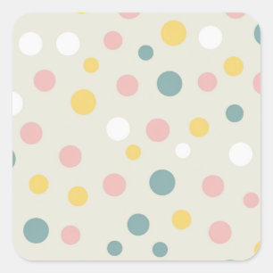Polka dot quadratischer aufkleber