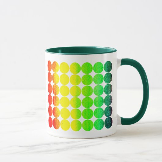 Polka Dot Rainbow 1 Tasse (Rechts)
