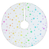 Polka Dot Rainbow Christmas Tree Skirt Polyester Weihnachtsbaumdecke (Vorderseite)