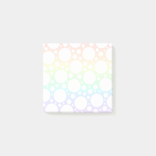 Polka Dot Rainbow Gradient Postit Notes Post-it Klebezettel (Vorderseite)