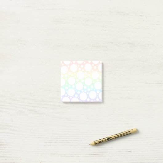 Polka Dot Rainbow Gradient Postit Notes Post-it Klebezettel (Auf Schreibtisch)