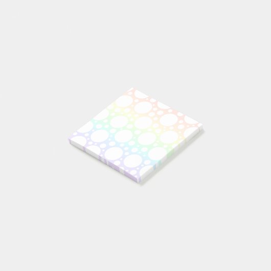 Polka Dot Rainbow Gradient Postit Notes Post-it Klebezettel (angewinkelt)