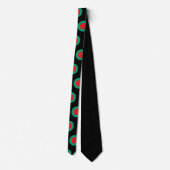 Polka Dot Red Green Black Geometric Circle Pattern Krawatte (Rückseite)