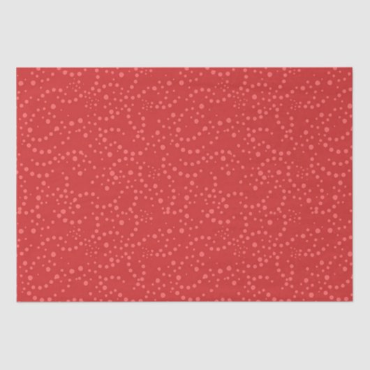 Polka Dot Red Pink Festive Seidenpapier (Vorderseite)