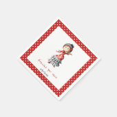 Polka Dot Red Spanish Pregnant Sevillana Serviette (Ecke)