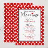 Polka Dot Red Wedding Einladungen (Vorne/Hinten)