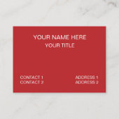 Polka Dot Red Yellow Polka Dot Visitenkarte (Rückseite)